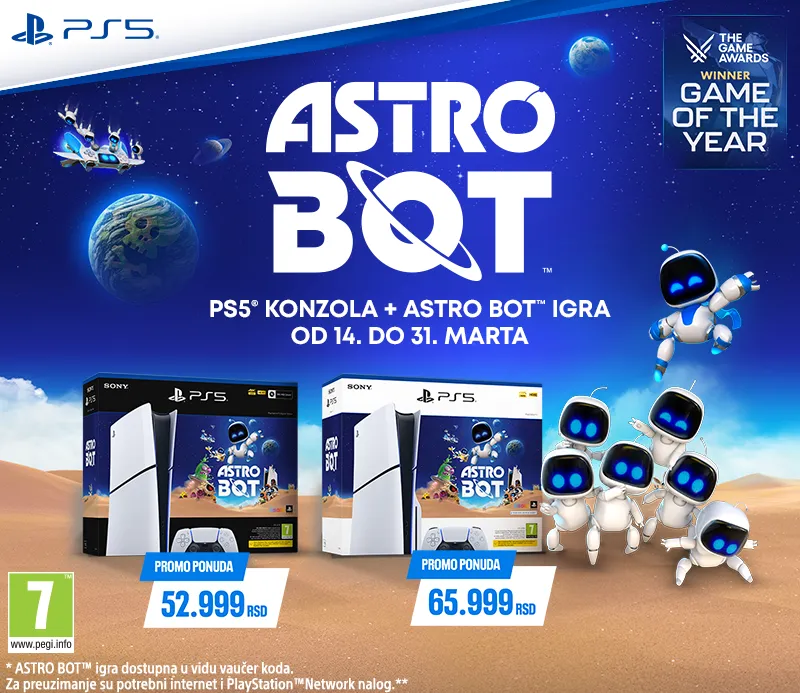 Konzola PlayStation 5 - 1TB + PS5 Astro Bot 