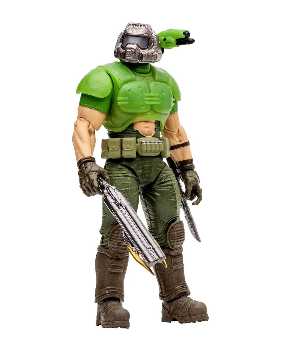 Action Figure Doom Eternal - Doom Slayer Classic - Gold Label - Glow in the Dark 