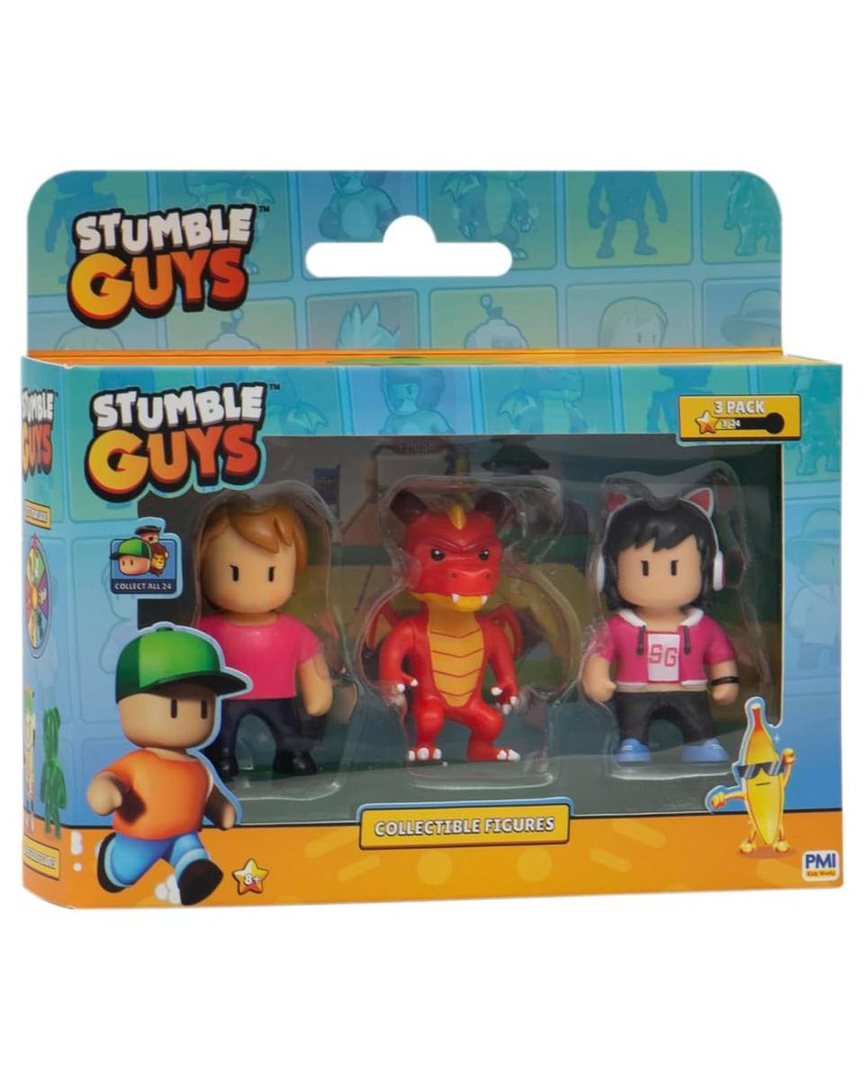 Action Figure Stumble Guys - Ms. Stumble & Inferno Dragon & Camera Gina (3-pack) 