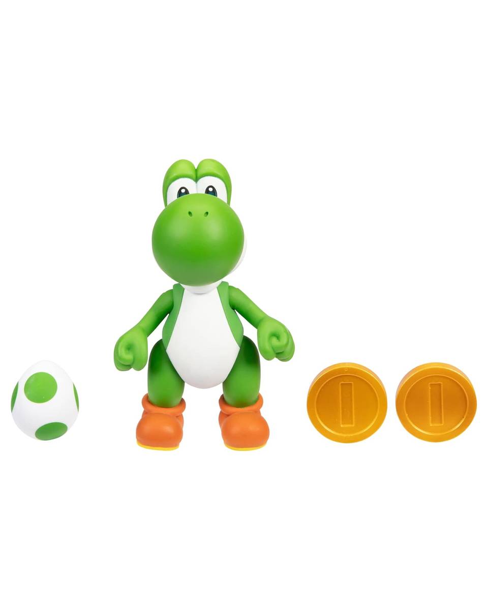 Action Figure Super Mario - Yoshi with Egg and Coins 