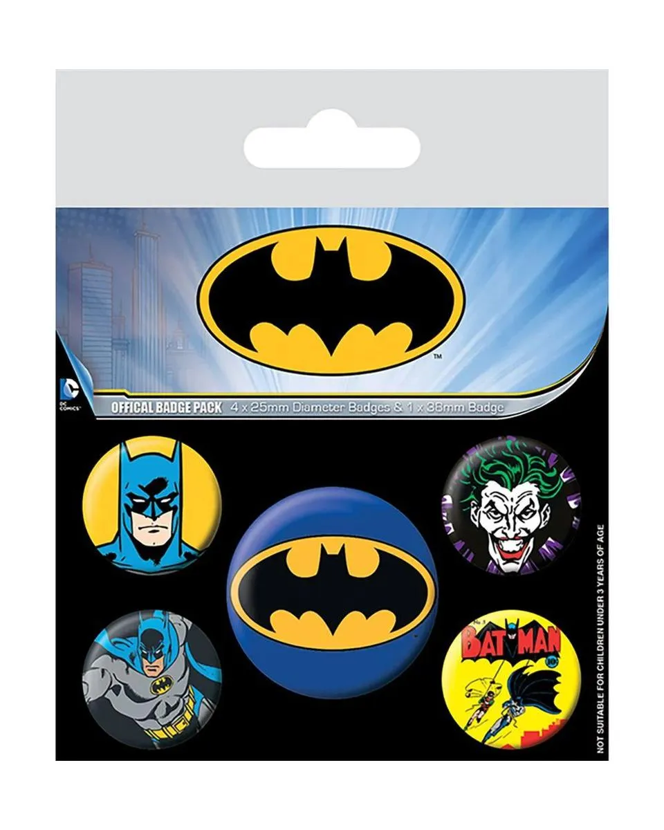 Bedževi Batman (Retro) - Badge Pack 