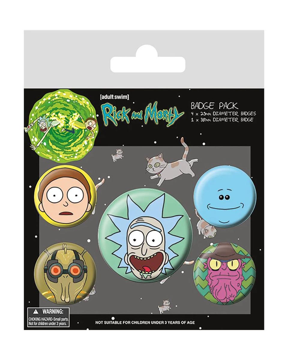 Bedževi Rick And Morty (Heads) - Badge Pack 