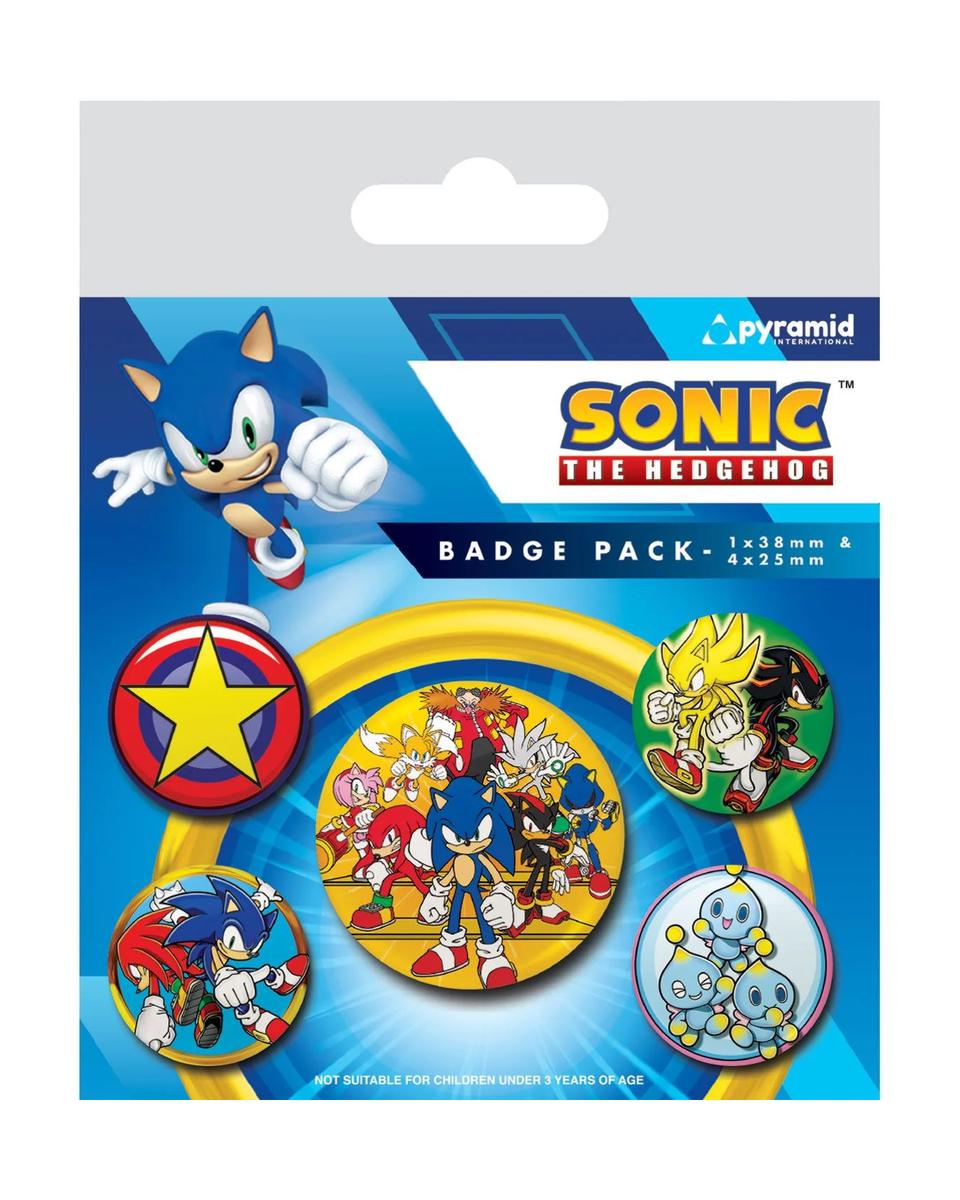 Bedževi Sonic The Hedgehog (Speed Team) - Badge Pack 