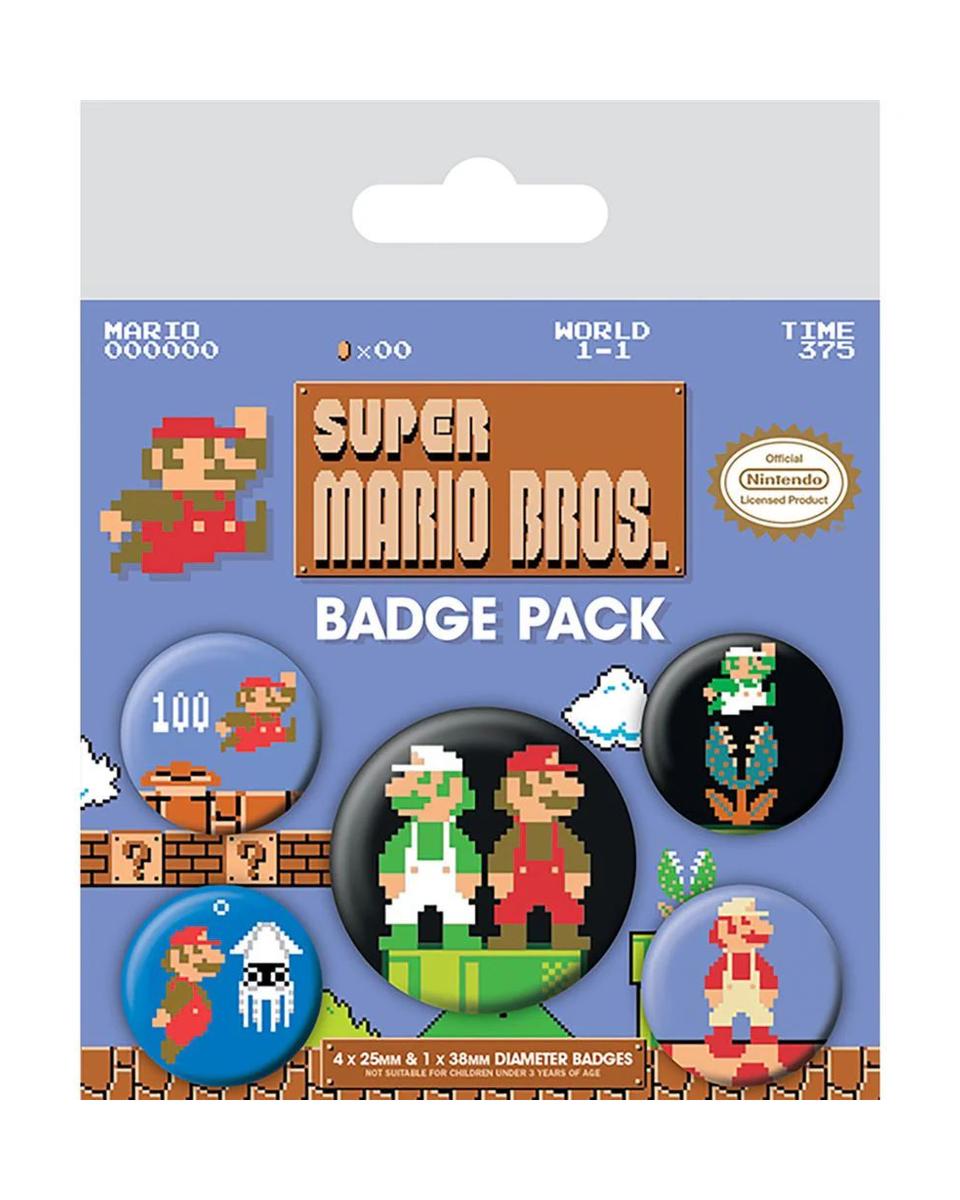 Bedževi Super Mario Bros  - Badge Pack 