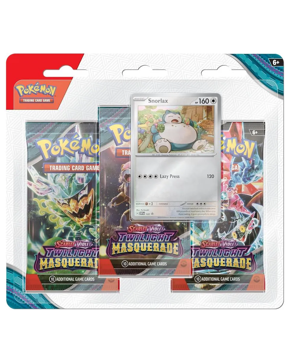 Board Game - Pokemon - Scarlet & Violet 6 - Twilight Masquerade - 3-Pack 