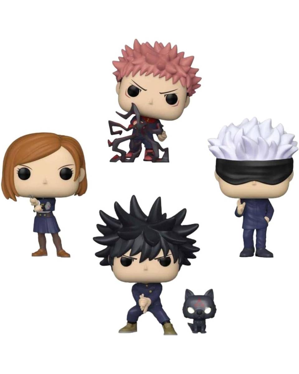 Bobble Figure Anime - Jujutsu Kaisen POP! 4-Pack - Yuji Itadori / Megumi Fushiguro / Nobara Kugisaki / Satoru Gojo 