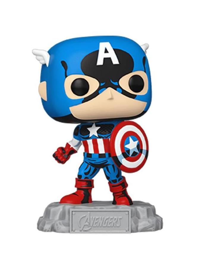 Bobble Figure Marvel - Avengers POP! Beyond Earth's Mightiest - Captain America (with Pin) - Special Edition 