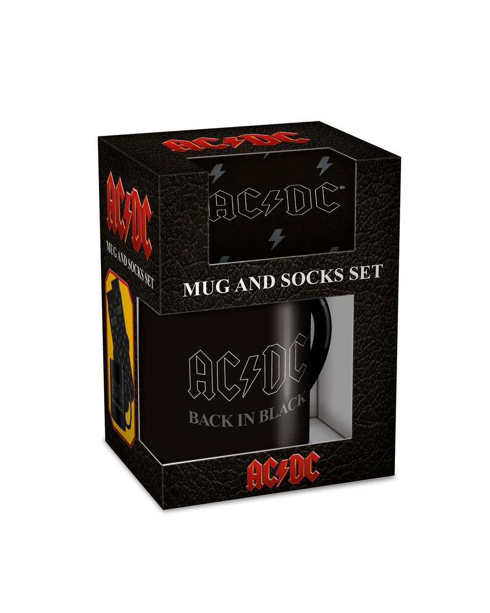 Gift Set - AC/DC - Back in Black - Šolja & Čarape 