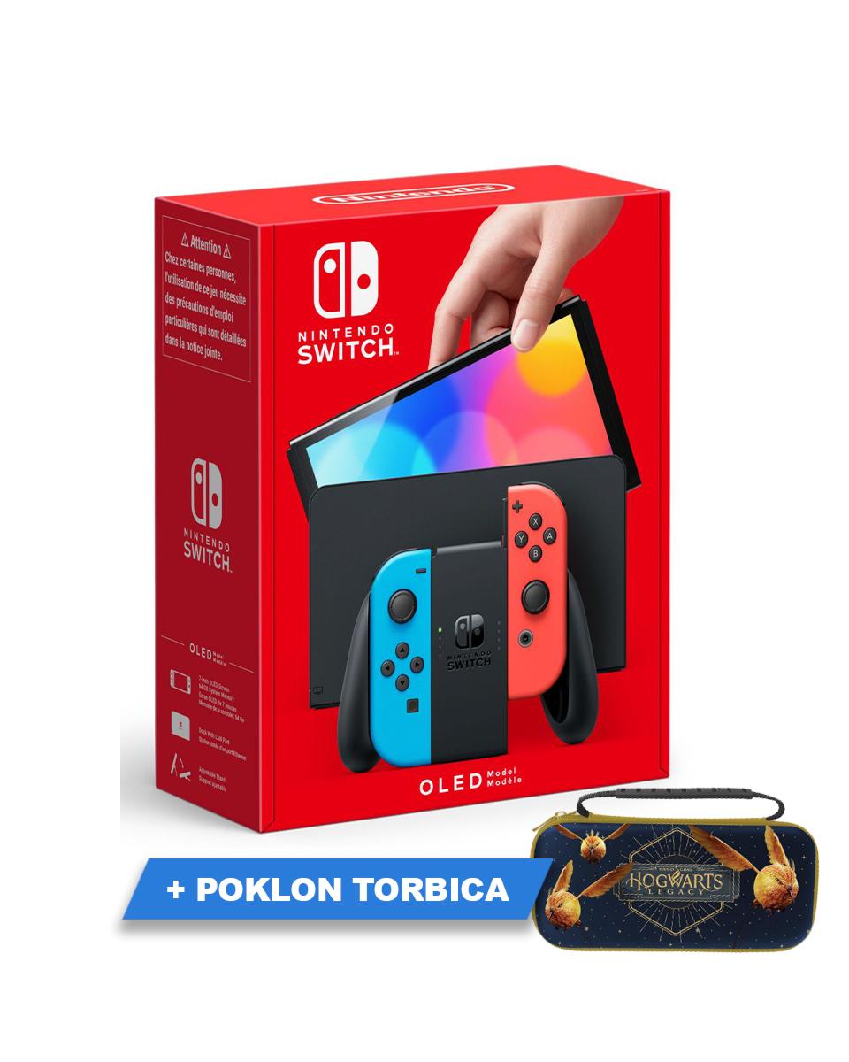 Konzola Nintendo Switch OLED (Neon Blue/Red Joy-Con) + Poklon Torbica 