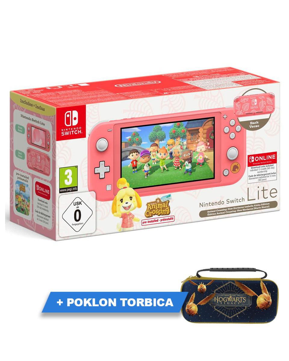 Konzola Nintendo Switch Lite - Coral - Isabelle's Aloha Edition + 12 Months Nintendo Online + Poklon Torbica 