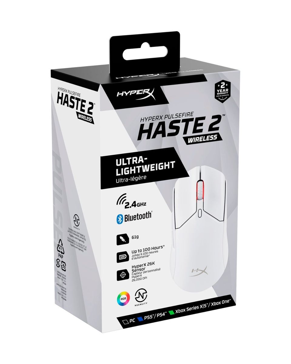 Miš HyperX Pulsefire Haste 2 Wireless - White 