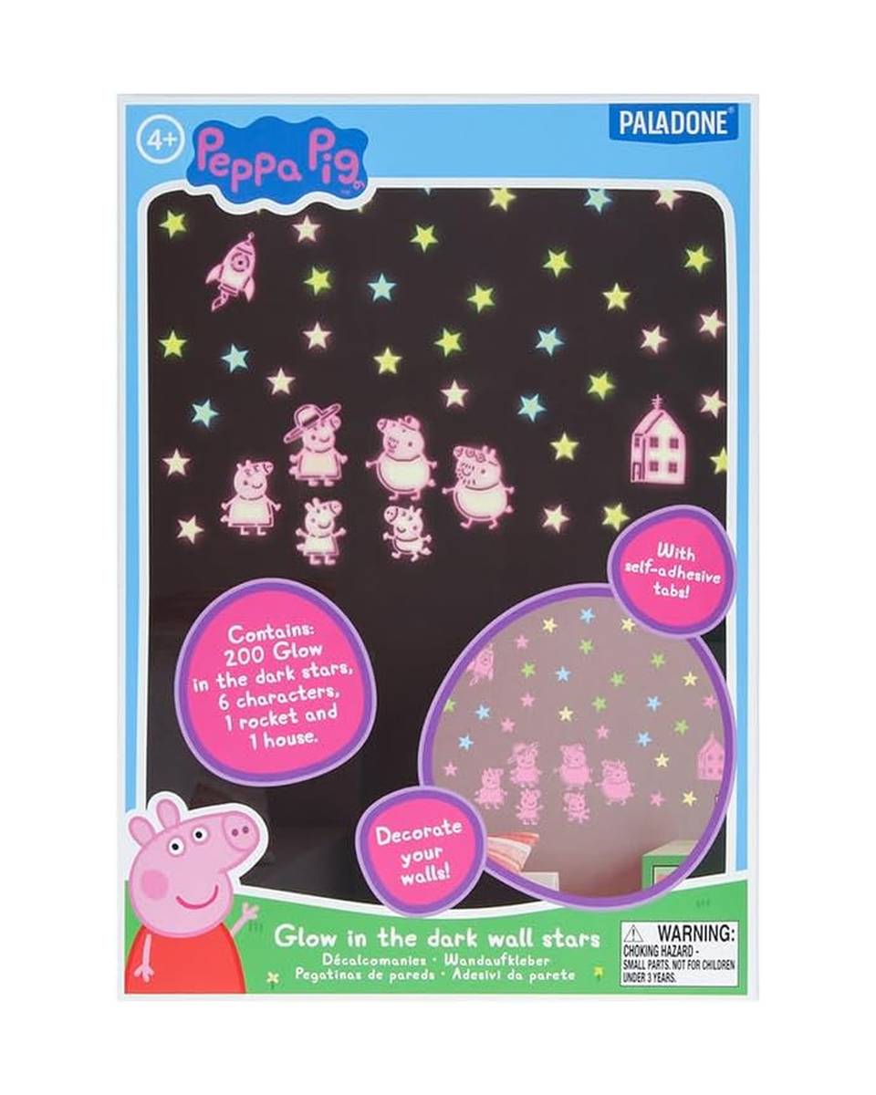 Nalepnice Paladone - Peppa Pig Wall Stickers - Glow in the Dark 