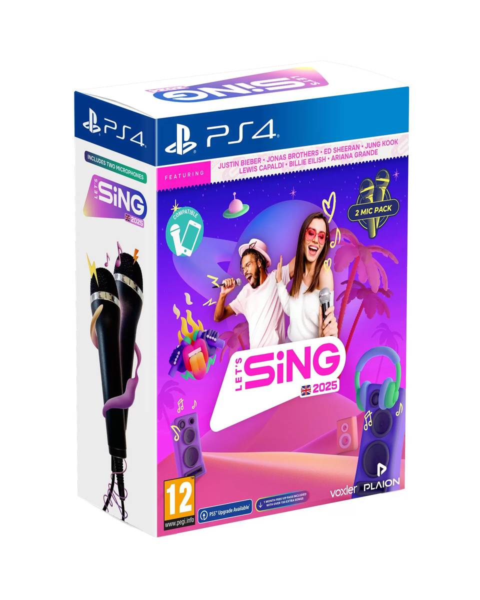 PS4 Let's Sing 2025 + 2 Mikrofona 