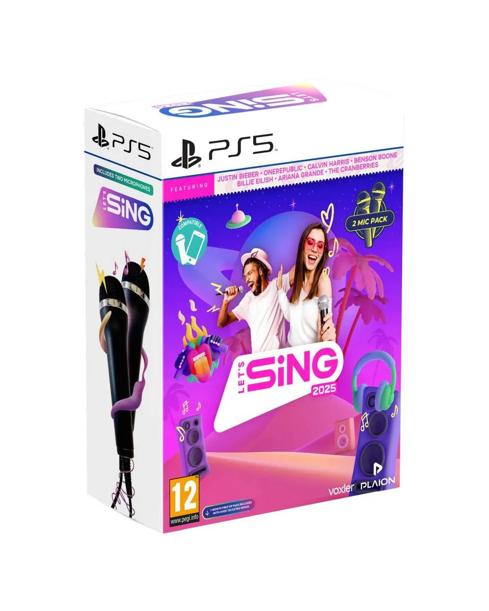 PS5 Let's Sing 2025 + 2 Mikrofona 