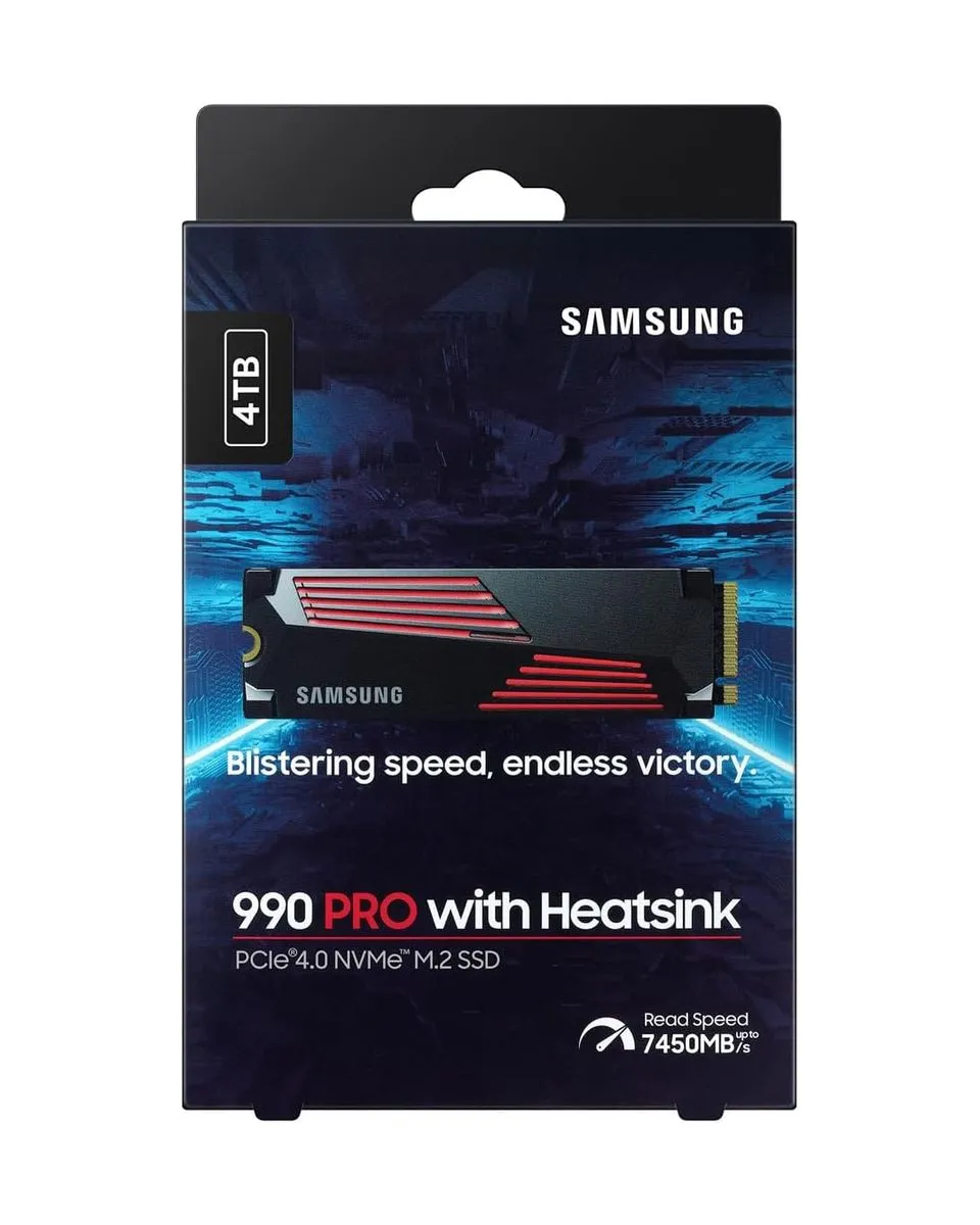 SSD Samsung - 4TB M.2 NVMe MZ-V9P4T0CW 990 Pro Series Heatsink 