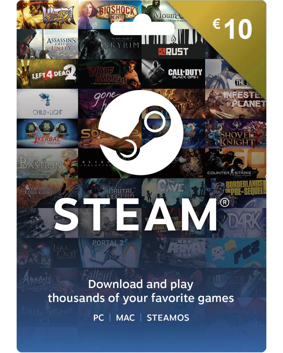 Steam Wallet Gift Card €10  - Digital Code 