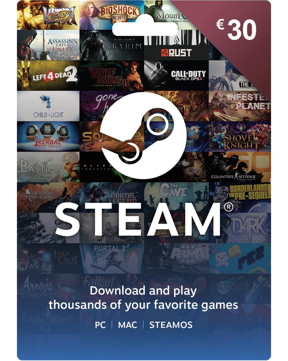 Steam Wallet Gift Card €30  - Digital Code 