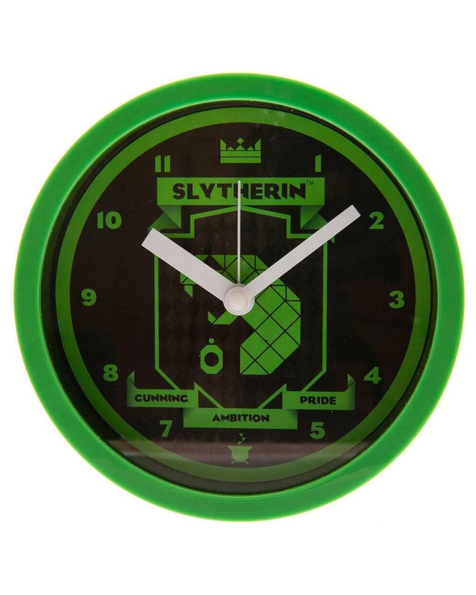 Sat Harry Potter - Brutalist Slytherin - Desk Clock 