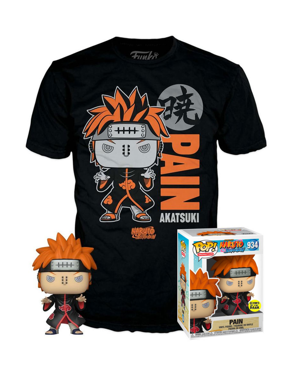 Set Bobble Figure Anime - Naruto Shippuden POP! & Tee - Pain - XL 