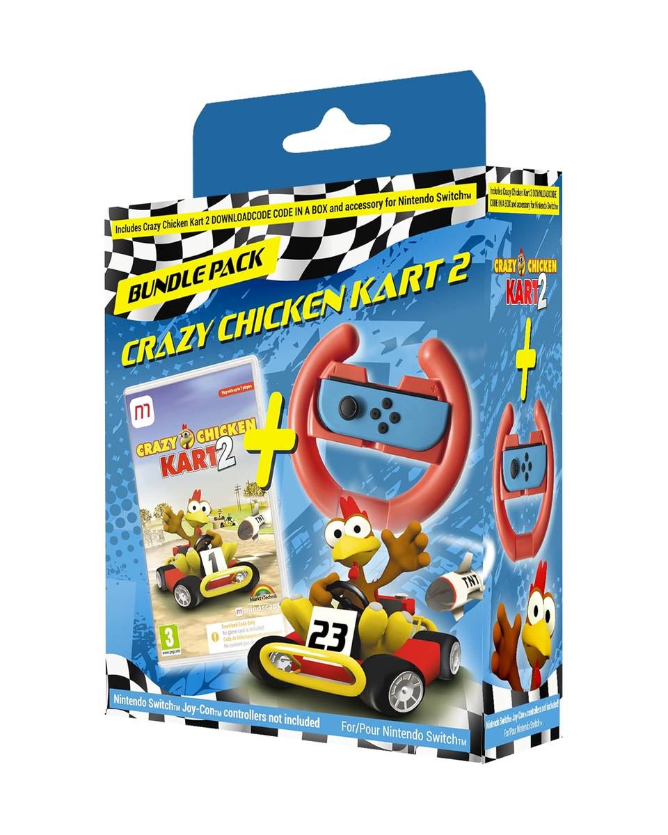 Switch Crazy Chicken - Kart 2 (Code in a Box) +  Steering Wheel 