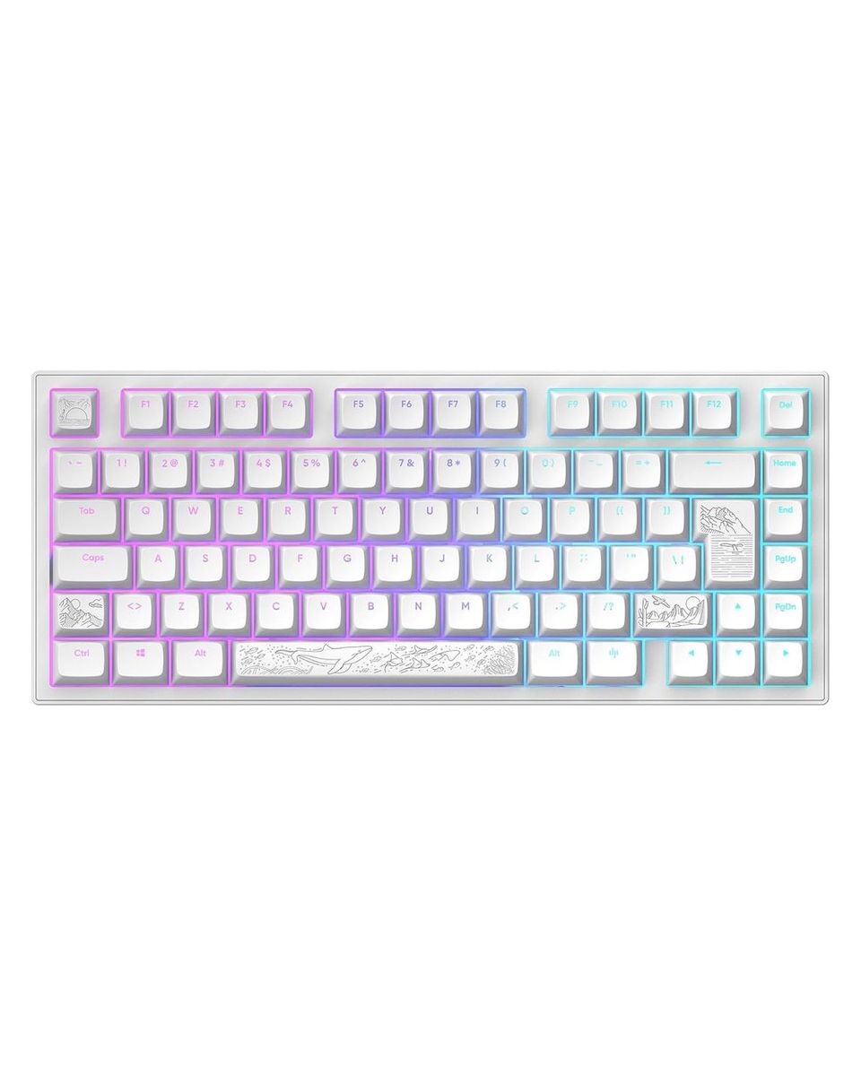 Tastatura Dark Project ALU Terra Nostra White - Wired Gaming Keyboard (ANSI) 