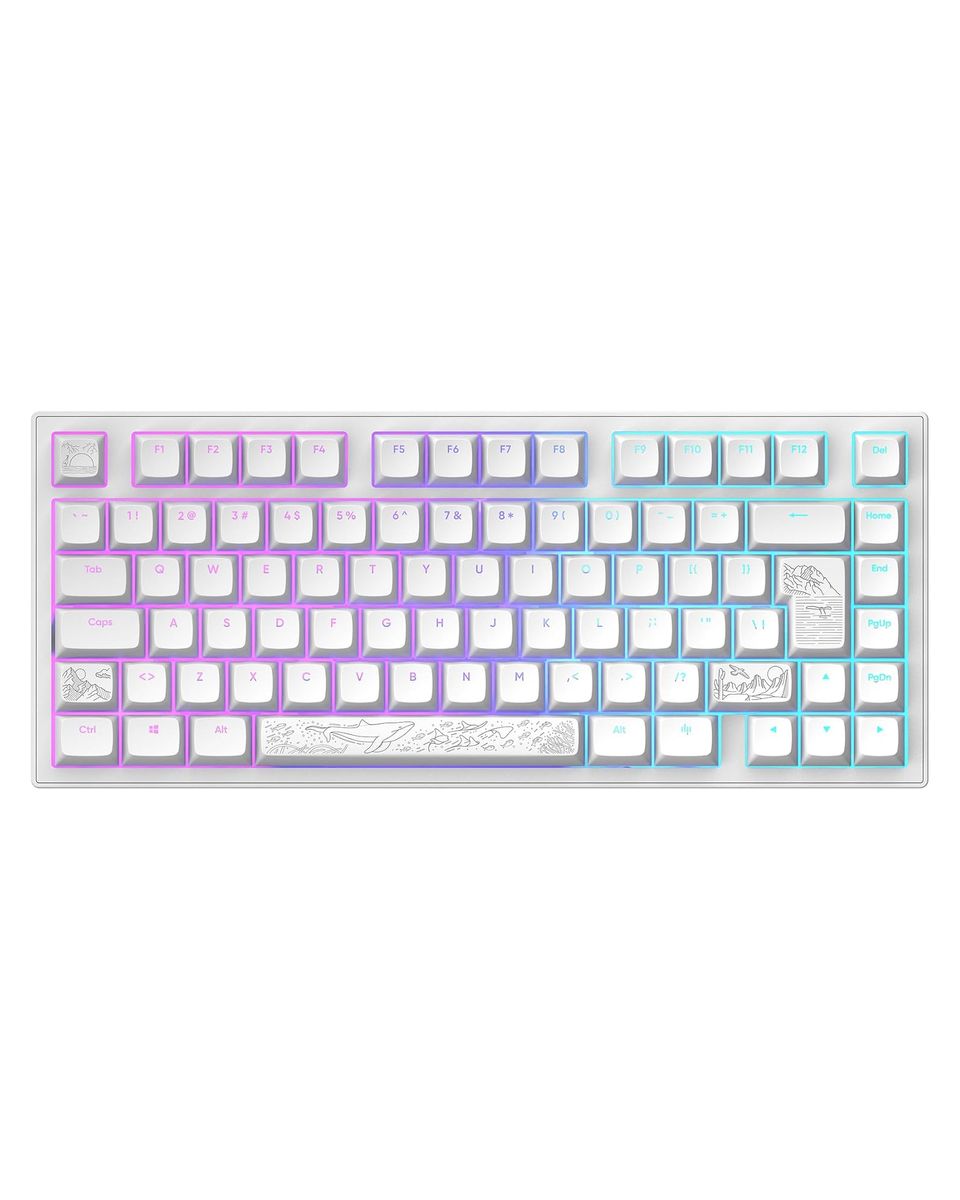 Tastatura Dark Project ALU Terra Nova White - Wireless Gaming Keyboard (ANSI) 