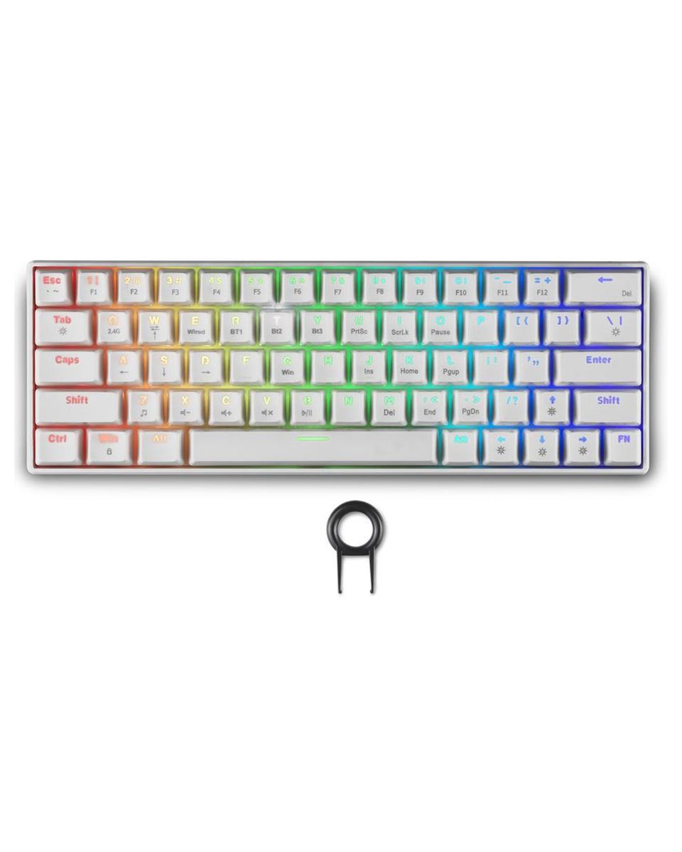 Tastatura Spartan Gear Pegasus 2 RGB Wireless - White 