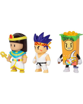 Action Figure Stumble Guys - Cleopatra & Sensei Firefist & Cerial Killer (3-pack) 