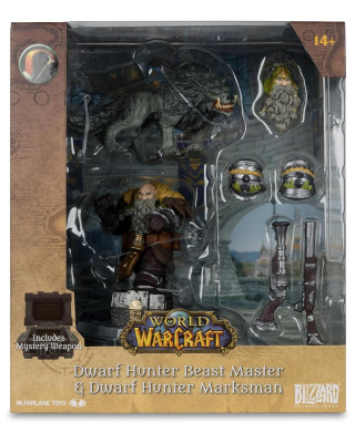 Action Figure World of Warcraft - Dwarf Hunter Beast Master & Dwarf Hunter Marksman 