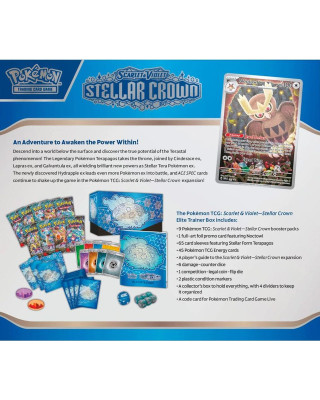 Board Game - Pokemon - TCG Scarlet & Violet 7 - Stellar Crown - Elite Trainer Box 