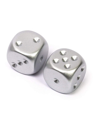 Kockice Chessex - Silver Metallic Dice Pair D6 16mm 