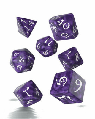 Kockice Q Workshop - Classic RPG Lavender & White - Dice Set (7) 