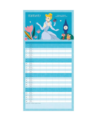 Zidni Kalendar Disney Princess - 2025 Family Planner 30x30cm 