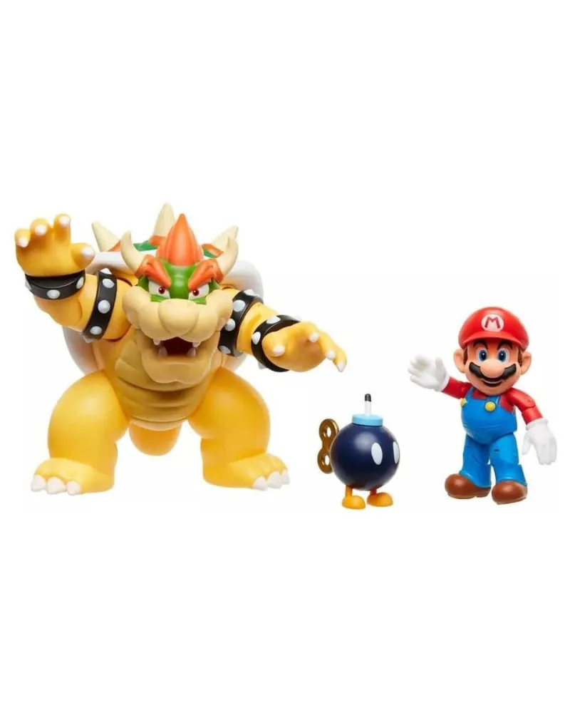 Action Figure World of Nintendo - Super Mario - Mario vs. Bowser Lava Battle (3-pack) 