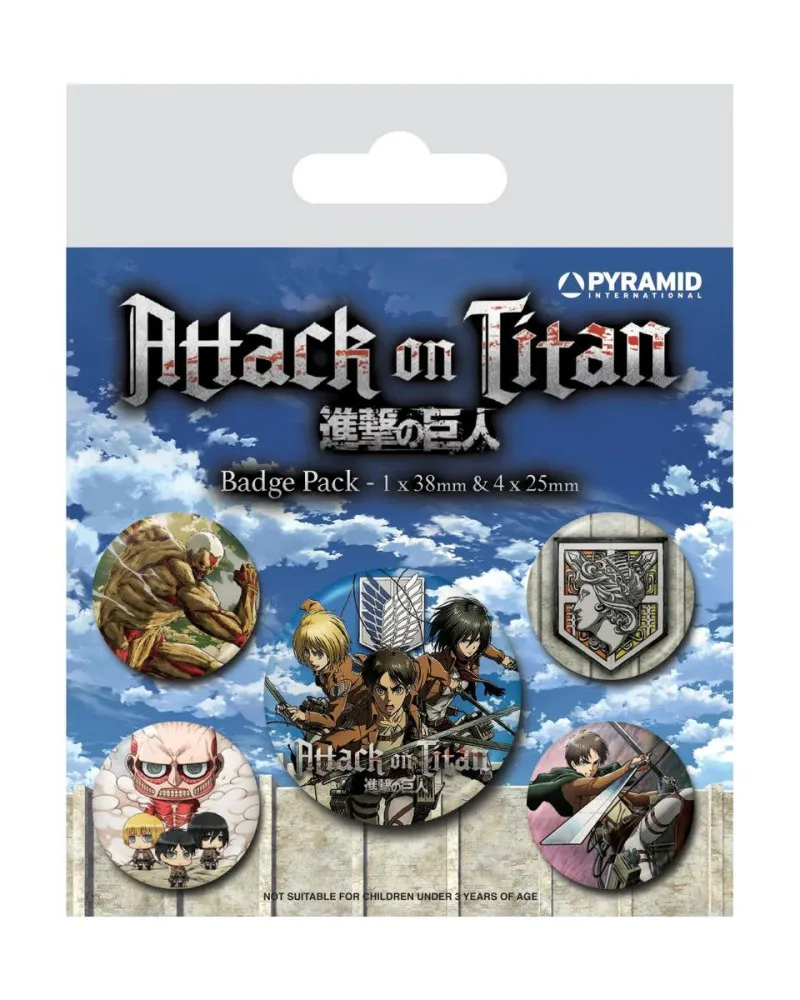 Bedževi Attack On Titan - Badge Pack 