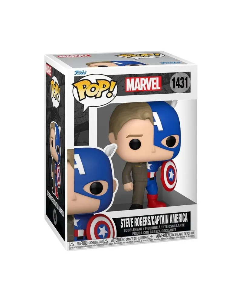 Bobble Figure Marvel - Captain America POP! - Black Panther Steve Rogers / Captain America 