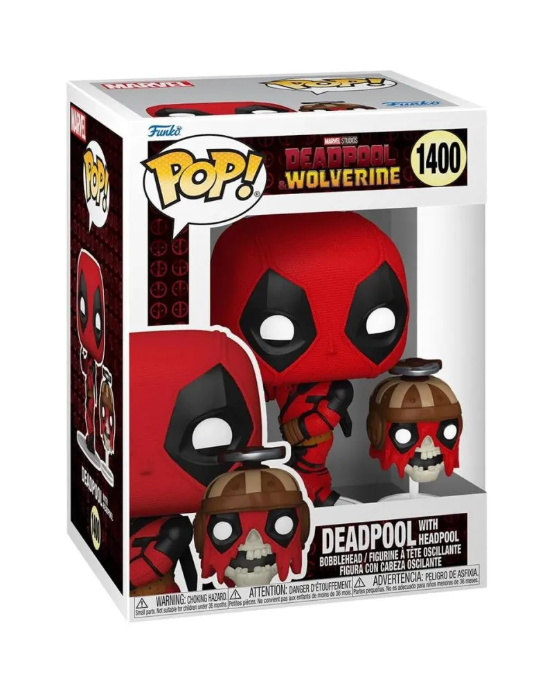 Bobble Figure Marvel - Deadpool & Wolverine POP! - Deadpool With Headpool 