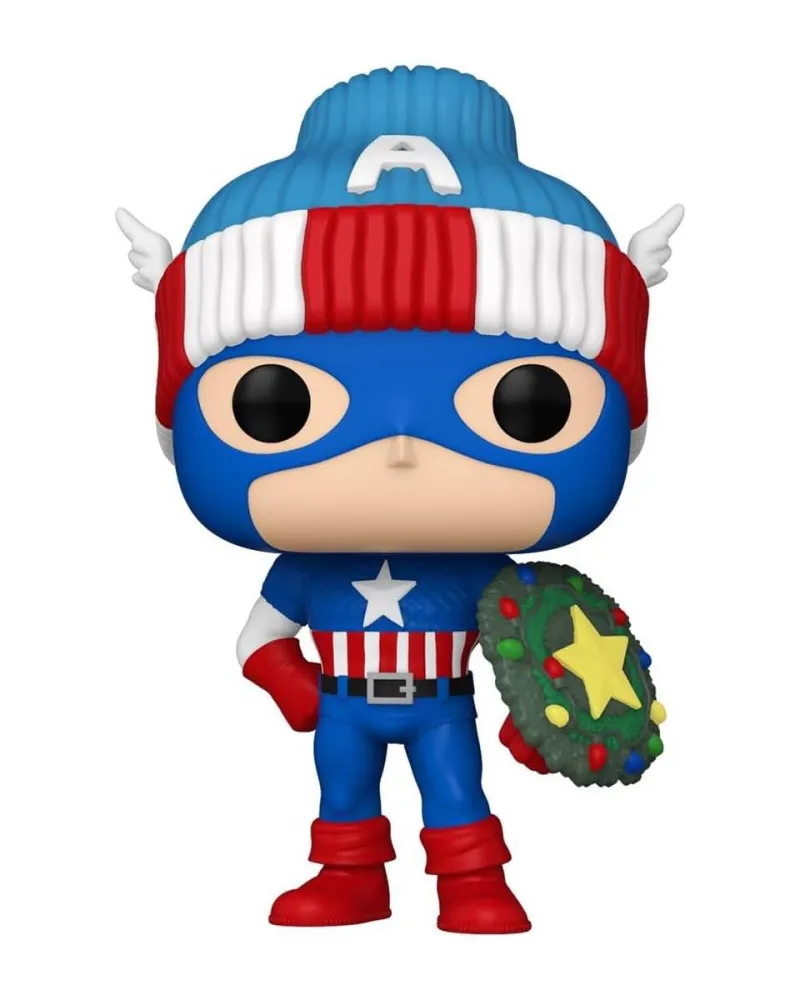 Bobble Figure Marvel Holiday POP! - Captain America 