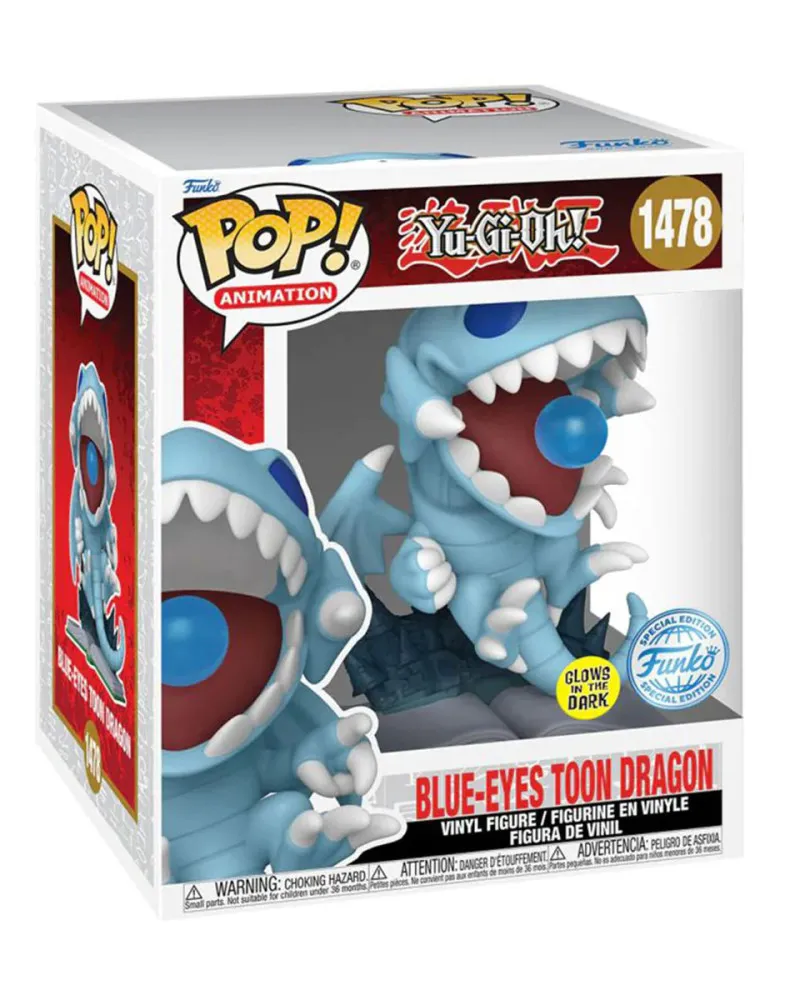 Bobble Figure Anime - Yu-Gi-Oh! POP! - Blue-Eyes Toon Dragon - Glows in the Dark 