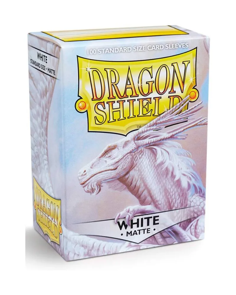 Dragon Shield 100 Standard Sleeves - White Matte 