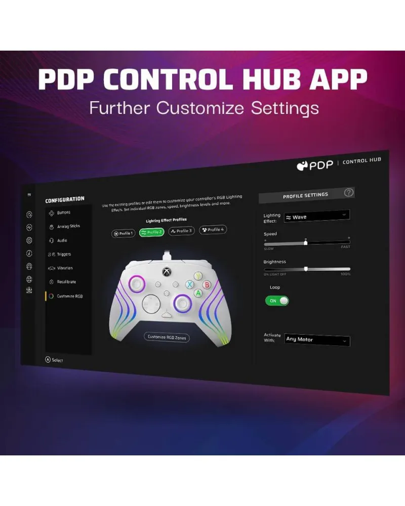 Gamepad PDP Afterglow - Wave White 