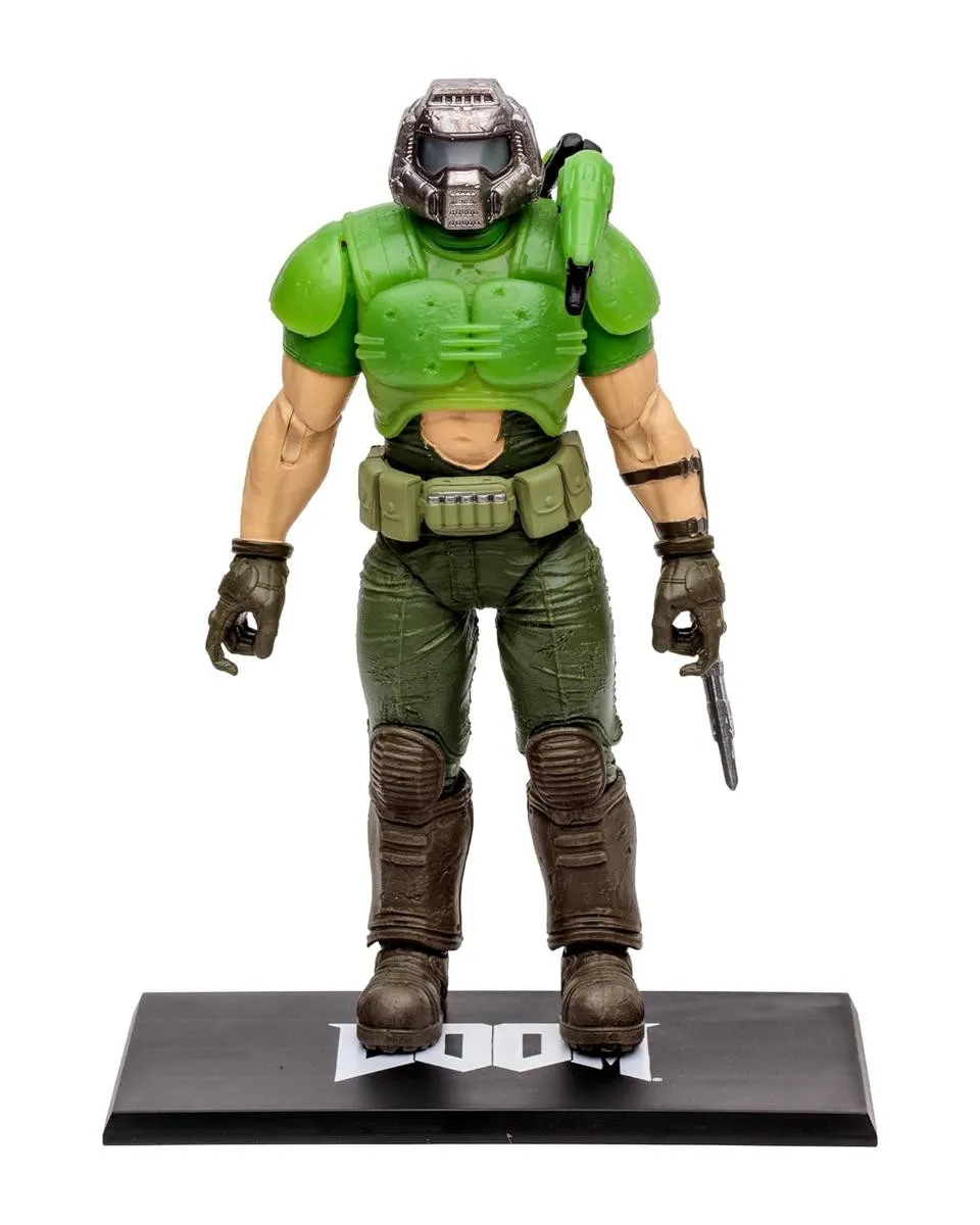 Action Figure Doom Eternal - Doom Slayer Classic - Gold Label - Glow in the Dark 