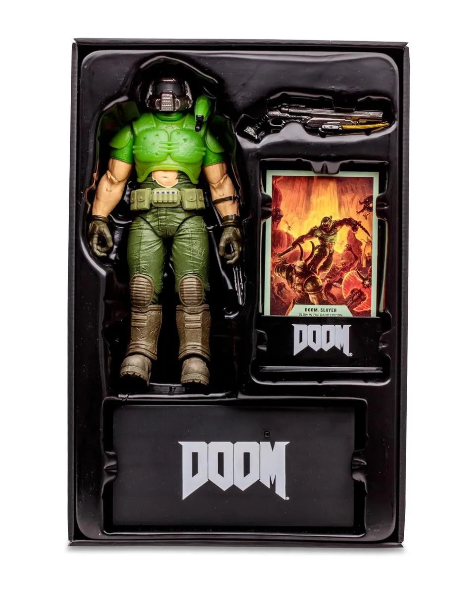 Action Figure Doom Eternal - Doom Slayer Classic - Gold Label - Glow in the Dark 