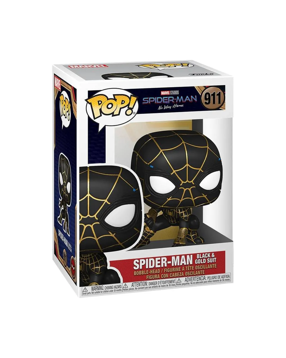 Bobble Figure Marvel - Spider-Man POP! No Way Home - Spider-Man Black And Gold Suit 