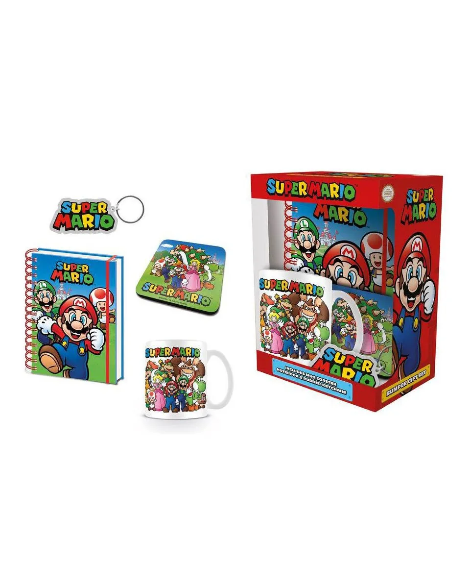 Gift Set - Super Mario - Šolja, Podmetač & Privezak 