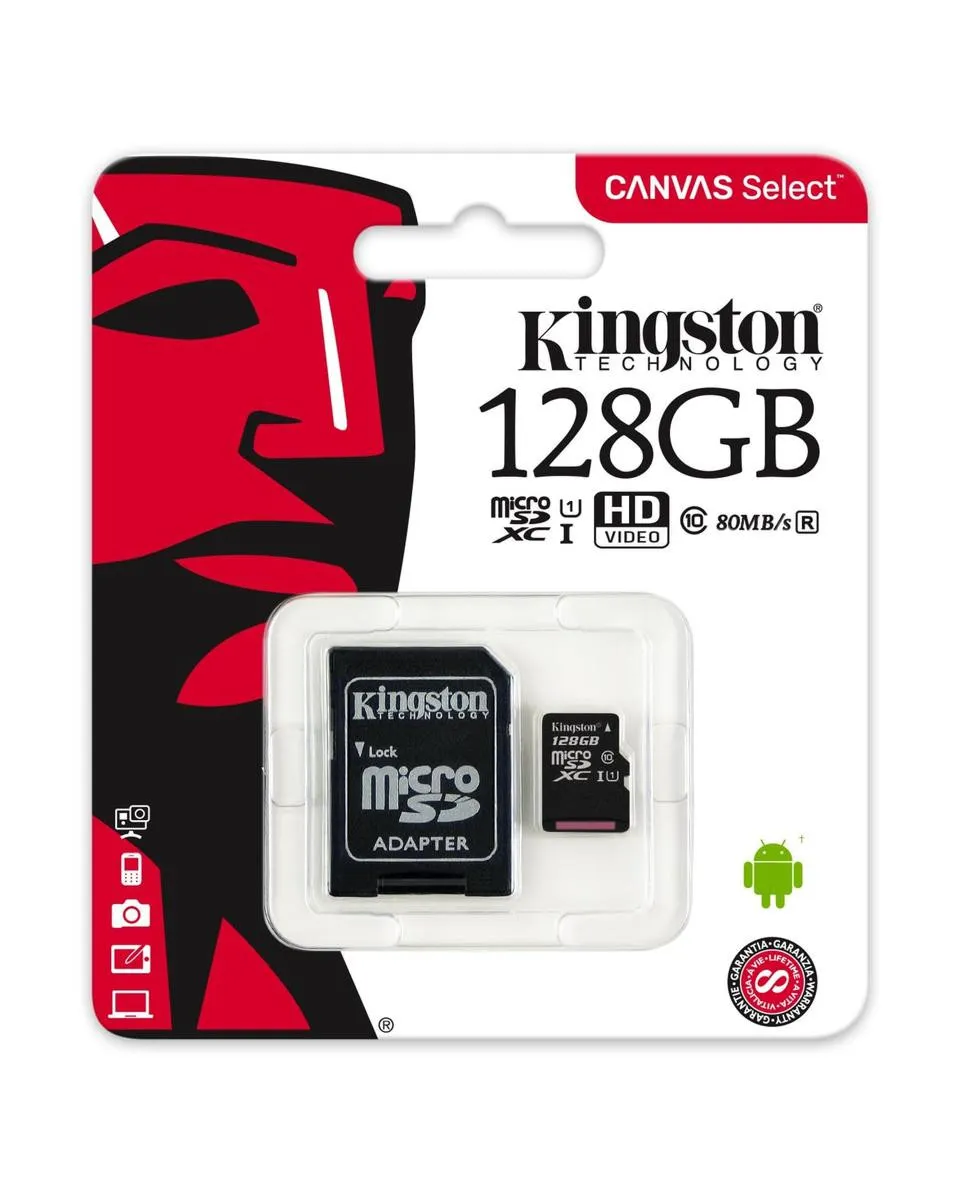 Kingston Memory Card Micro SDXC 128GB 