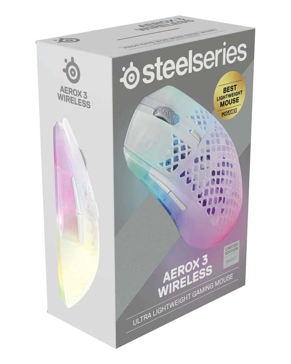 Miš SteelSeries AEROX 3 Wireless - Ghost 