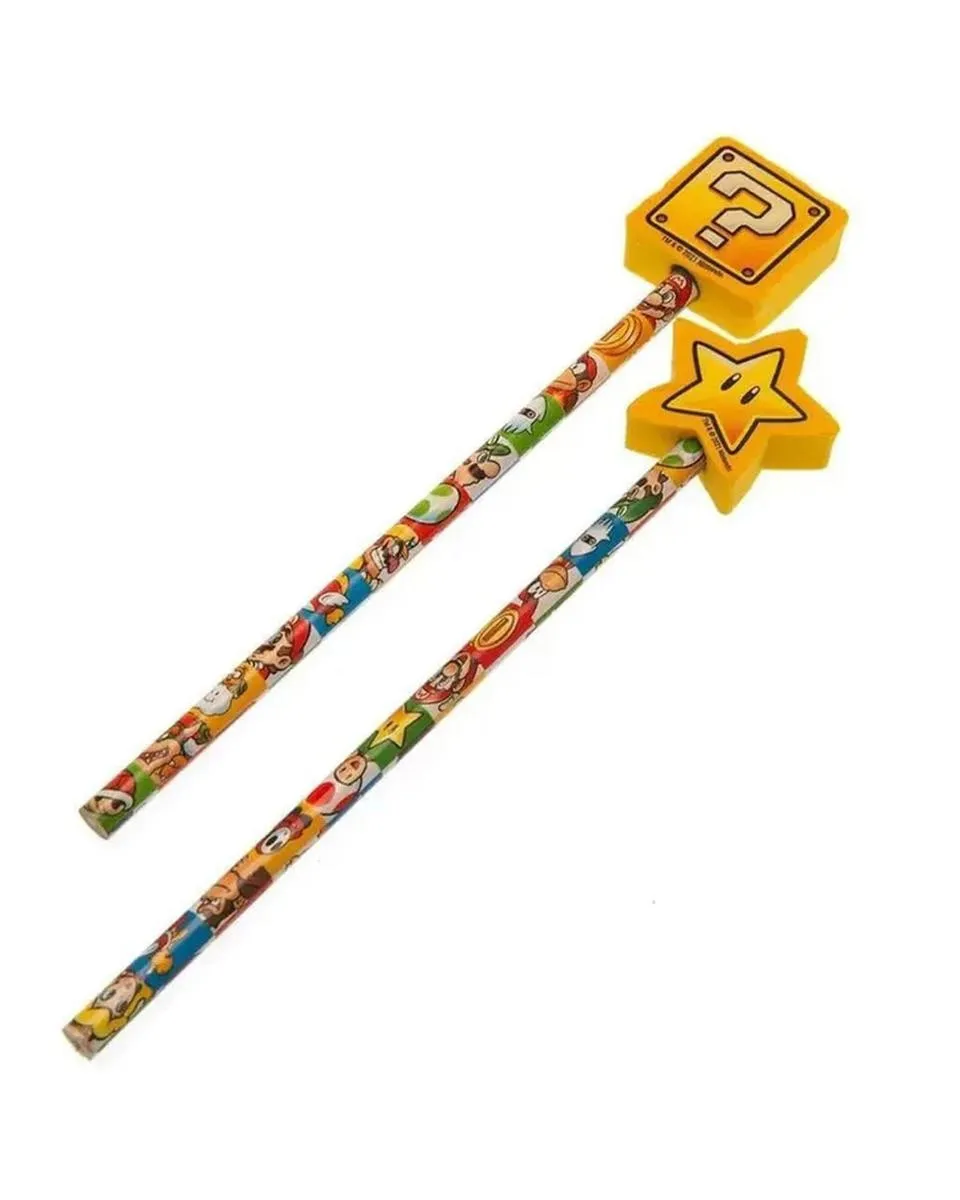 Pen Set Super Mario - Star & Question Block 