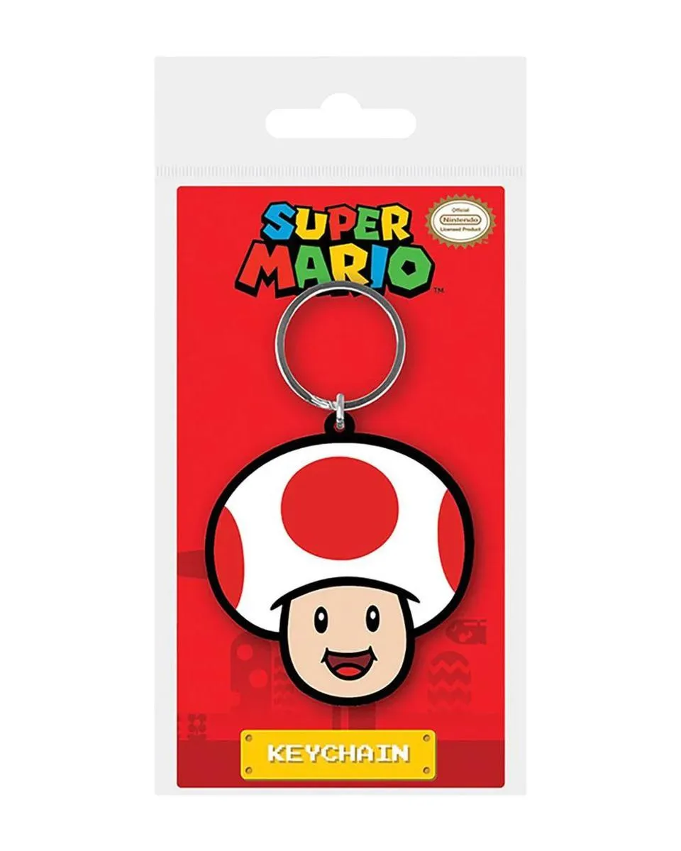 Privezak Super Mario - Toad - Rubber Keychain 