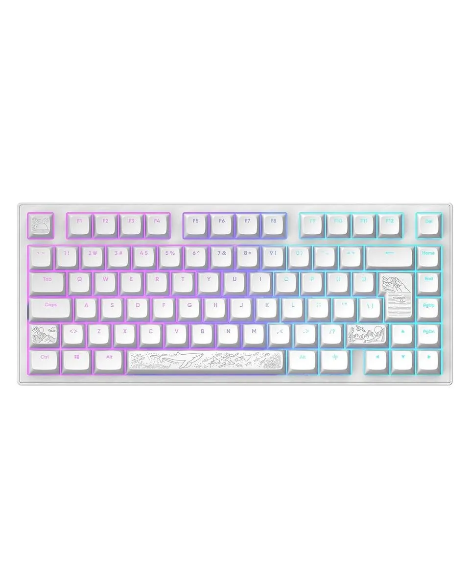 Tastatura Dark Project ALU Terra Nostra White - Wired Gaming Keyboard (ANSI) 